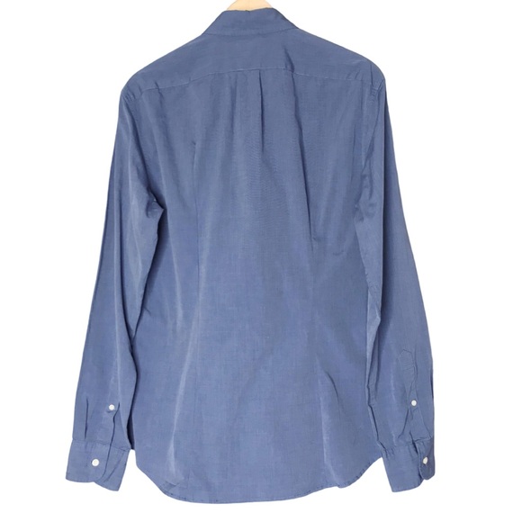 J. Crew Slim Secret Wash Organic Cotton Poplin Button Down Shirt Blue Men's LRG - Picture 6 of 11